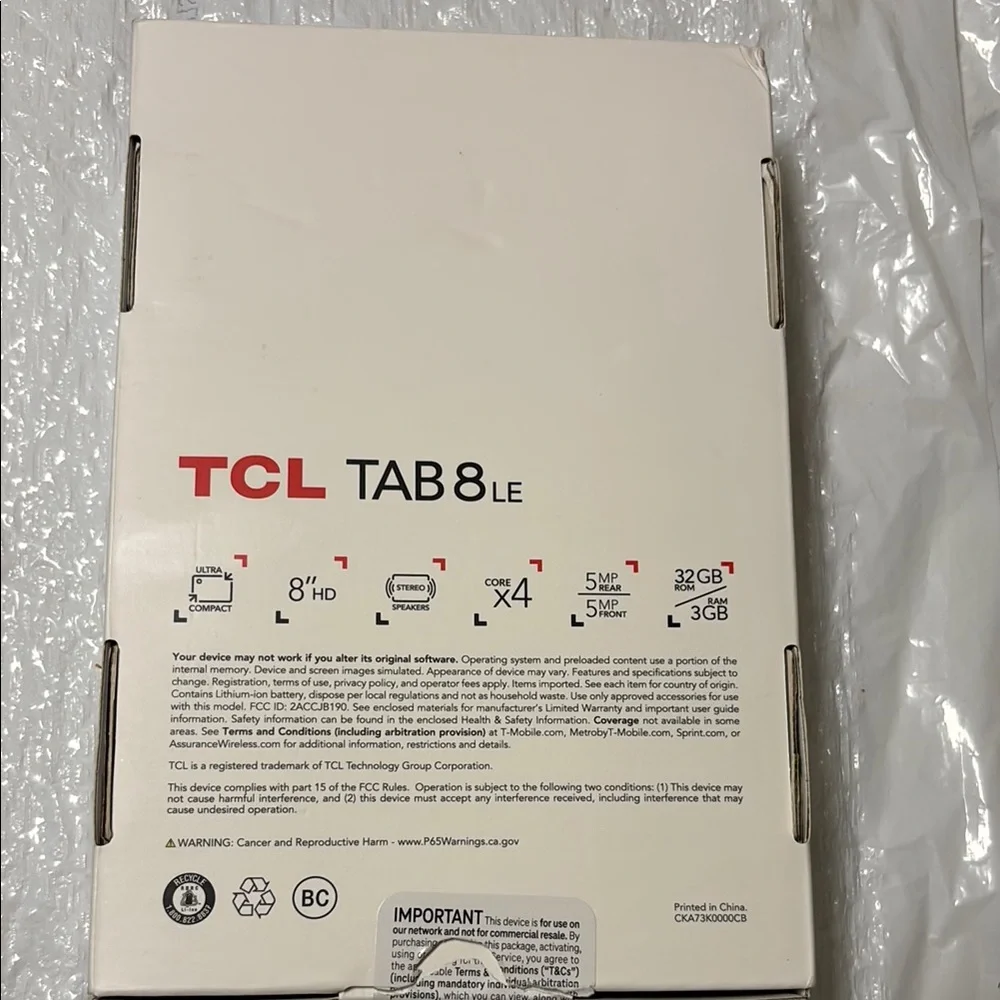 TCL Black Tablet with Vibrant Display and Sleek Design